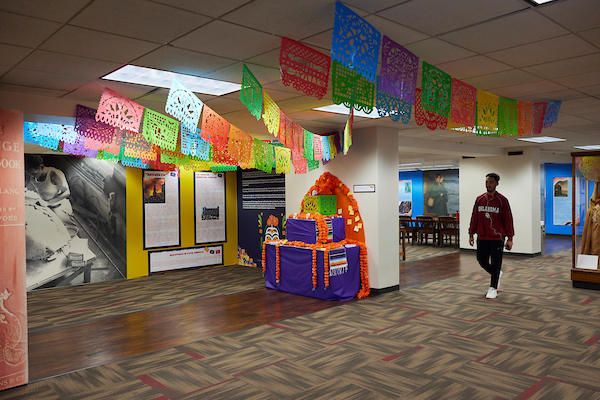A Day of the Dead exhibit in Bizzell